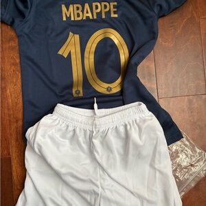 Navy and White Soccer Jersey Set